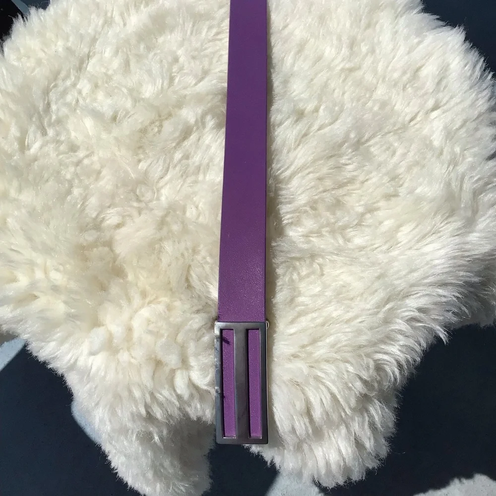 Canterbury Golf Purple Leather Belt Size M Made in Canada